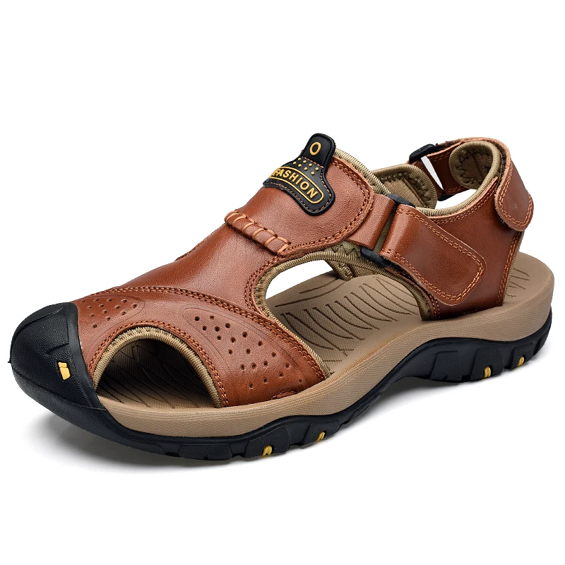 Men Casual Sandals Genuine Leather Summer Shoes Cool Fashion Men's Beach Shoes Portective Toe Cap Men Sandals Shoes Drop Shipper
Men Casual Sandals Genuine Leather Summer Shoes Cool Fashion Men's Beach Shoes Portective Toe Cap Men Sandals Shoes Drop Shipper