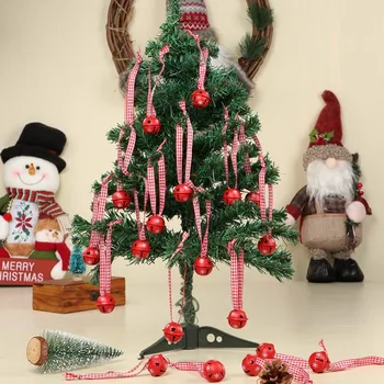 

OurWarm 20Pcs DIY Christmas Tree Craft Metal Snowflake Jingle Bell Beads Merry Christmas Bell Christmas Tree Ornament Decoration