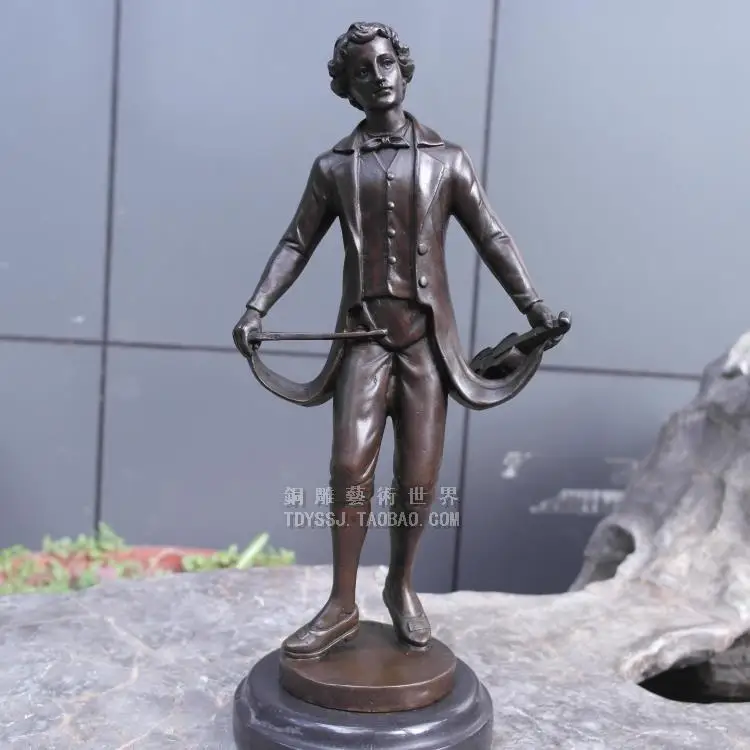 Violin music figures decorated copper bronze sculpture art Home Furnishing jewelry crafts gifts
Violin music figures decorated copper bronze sculpture art Home Furnishing jewelry crafts gifts