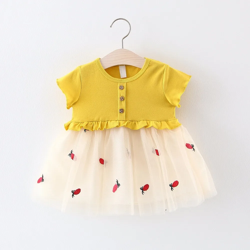 2019Baby short-sleeved mesh stitching girls dress European and fashion floral dress female baby clothes baby casual cotton Dress
2019Baby short-sleeved mesh stitching girls dress European and fashion floral dress female baby clothes baby casual cotton Dress