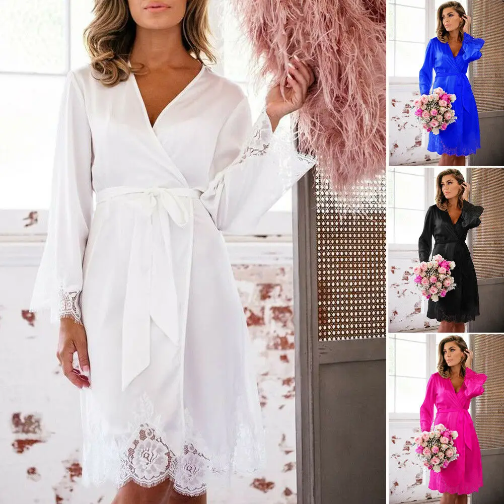 Hirigin Sexy Women V Neck Long Sleeve Bandage Silk Lace Robe Babydoll Nightdress Nightgown Sleepwear
Hirigin Sexy Women V Neck Long Sleeve Bandage Silk Lace Robe Babydoll Nightdress Nightgown Sleepwear