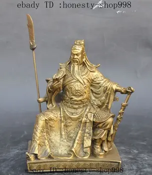 8"China Brass Generals Guan Gong Guan Yu Warrior God Read Book Statue sculpture
8"China Brass Generals Guan Gong Guan Yu Warrior God Read Book Statue sculpture