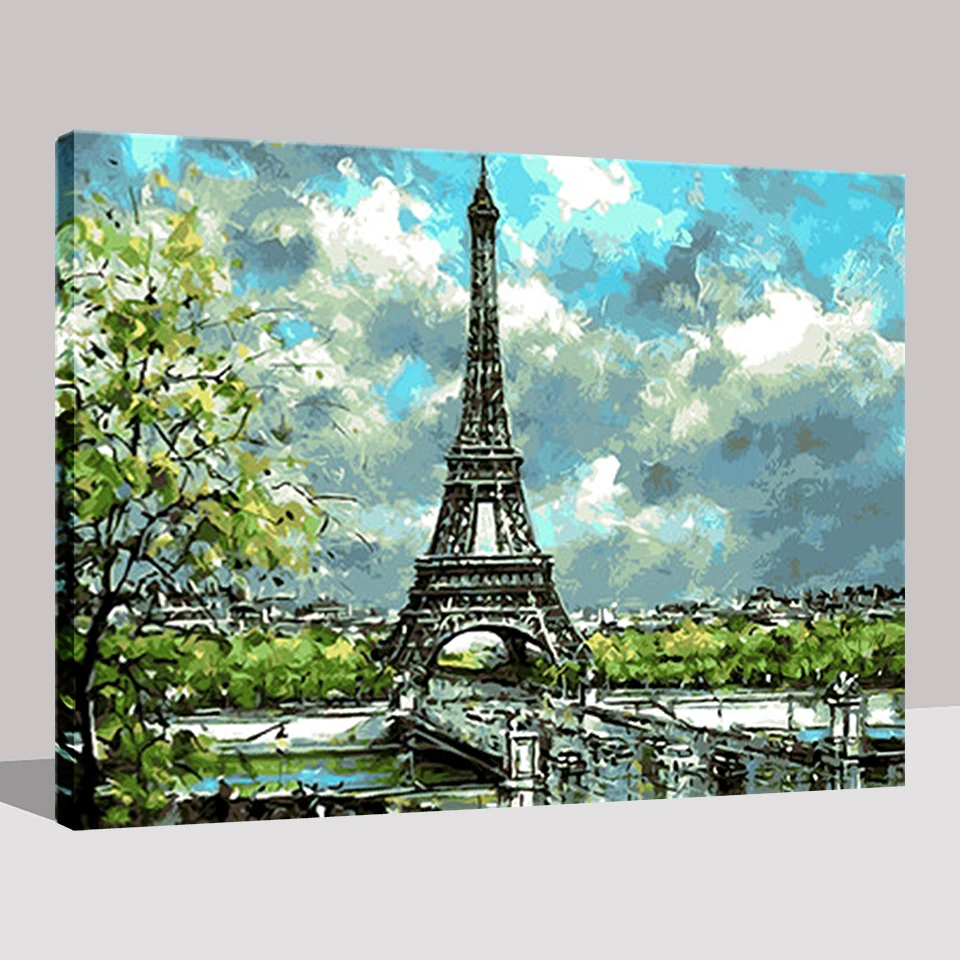 Frame-DIY-Home-Decoration-Painting-Wall-Canvas-Eiffel-Tower-Landscape-Modular-Acrylic-Handpainted-By-Numbers-For (2)