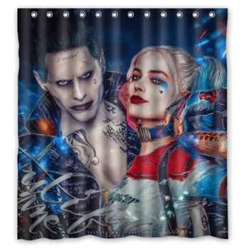 Bathroom Shower Curtains Harley Quinn and Joker Suicide 180x180cm Eco-friendly Waterproof Fabric Shower Curtain
Bathroom Shower Curtains Harley Quinn and Joker Suicide 180x180cm Eco-friendly Waterproof Fabric Shower Curtain
