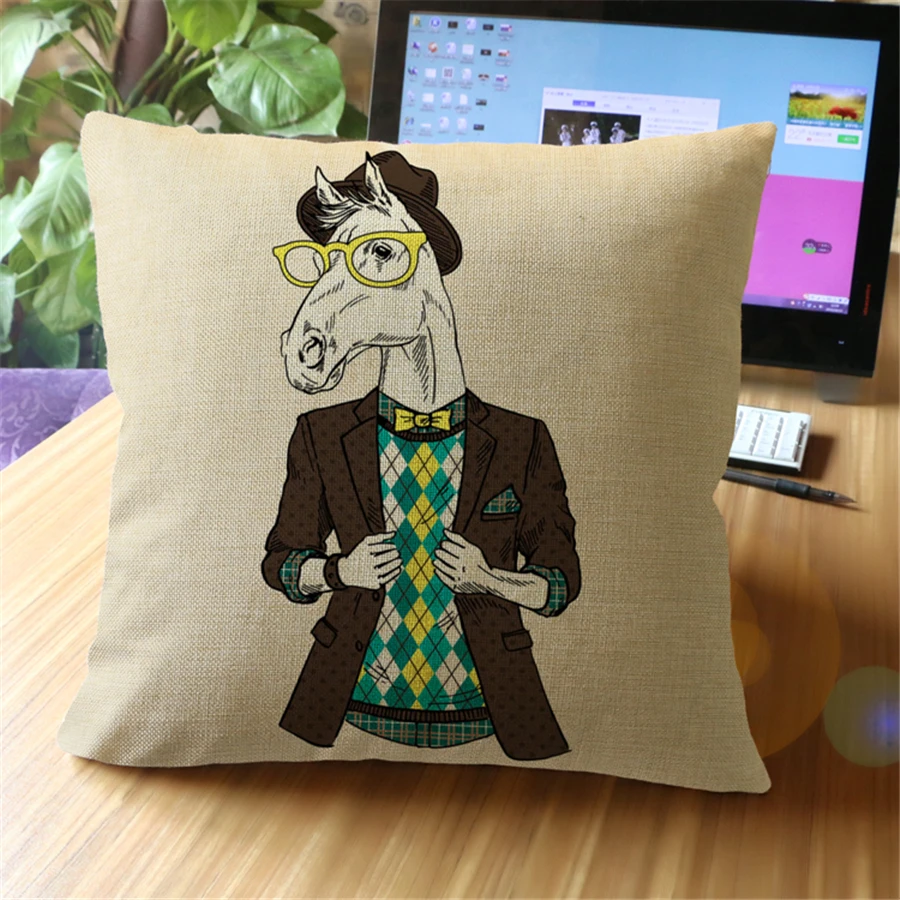 Nordic Style Decorative Animal Pillows Covers For Sofa Bed Office Chair Horse Cushion Covers Animals Home Decor Simple e874
Nordic Style Decorative Animal Pillows Covers For Sofa Bed Office Chair Horse Cushion Covers Animals Home Decor Simple e874