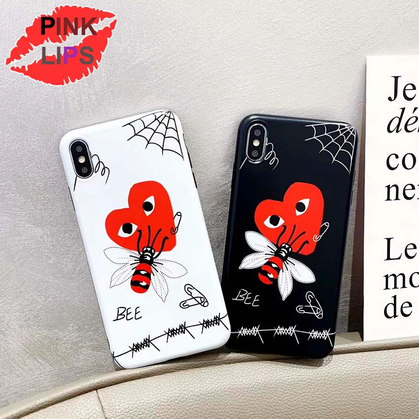 PINK LIPS Fashion Brand Bee Love Heart Case For iPhone X XR XS Max For iPhone 7 8 6 6s Plus Luxury Soft Silicone IMD Cover
PINK LIPS Fashion Brand Bee Love Heart Case For iPhone X XR XS Max For iPhone 7 8 6 6s Plus Luxury Soft Silicone IMD Cover
