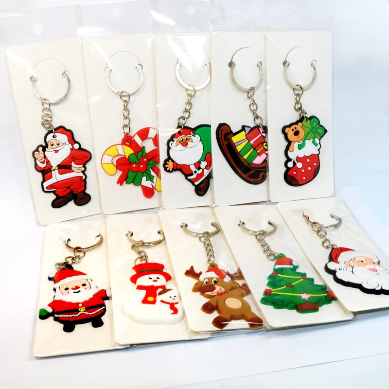 10PCs Key Chains Lovely Christmas Series Key Ring Santa Claus Key Jewelry Comfoetable PVC Gift For Women Men Decoration
10PCs Key Chains Lovely Christmas Series Key Ring Santa Claus Key Jewelry Comfoetable PVC Gift For Women Men Decoration