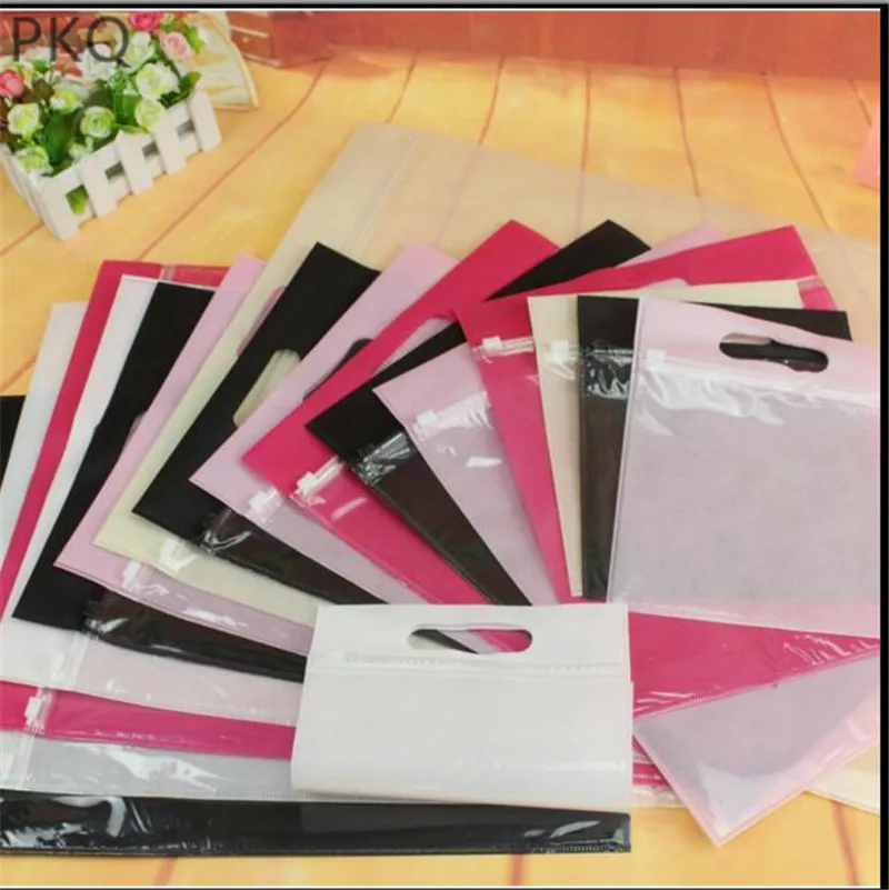 30pcs Transparent/Non-woven fabric Bag Plastic Storage Bag with handle Clothes/Socks/T-shirts Packaging Bag Small Ziplock Bags
30pcs Transparent/Non-woven fabric Bag Plastic Storage Bag with handle Clothes/Socks/T-shirts Packaging Bag Small Ziplock Bags