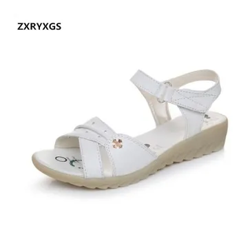 Soft Comfort Real Leather Shoes Woman Sandals Open Shoes Flat Sandals 2019 Summer Casual Sandals Women Shoes Shoes Size 33-43
Soft Comfort Real Leather Shoes Woman Sandals Open Shoes Flat Sandals 2019 Summer Casual Sandals Women Shoes Shoes Size 33-43