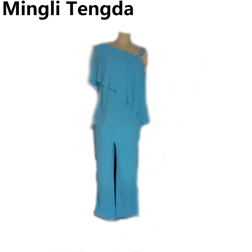 Mingli Tengda Sky Blue Chiffon Two Pieces Mother of the Bride Pant Suits Beach Beading Mother of the Bride Dresses One Shoulder
Mingli Tengda Sky Blue Chiffon Two Pieces Mother of the Bride Pant Suits Beach Beading Mother of the Bride Dresses One Shoulder