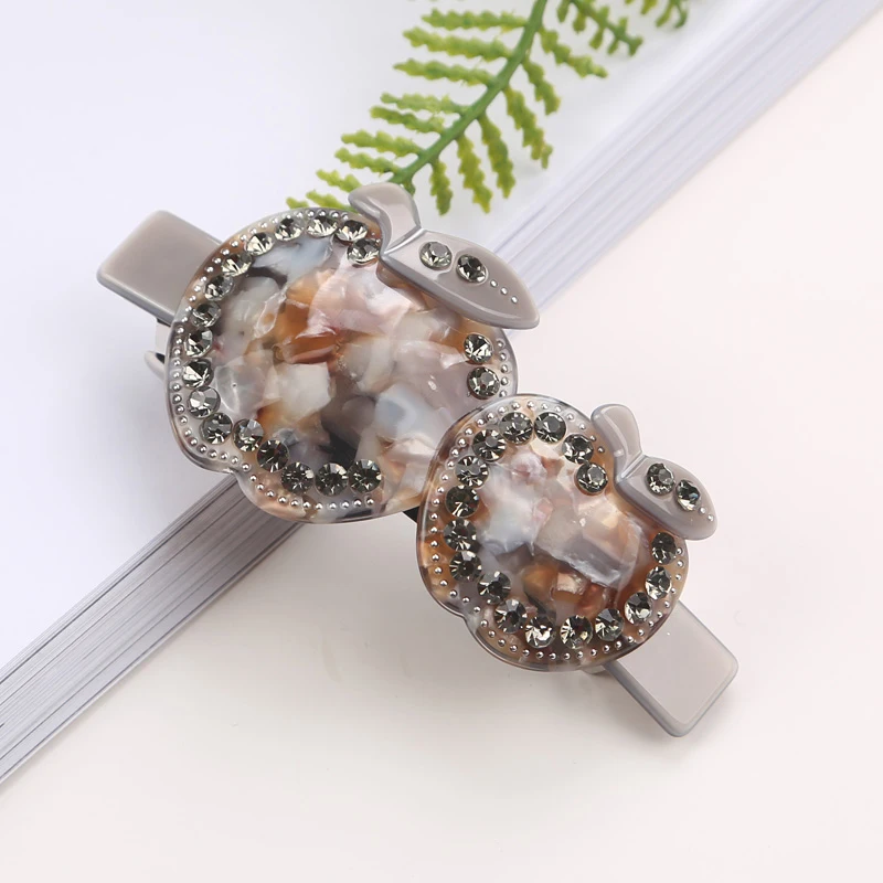 Double Apple Hair Clips for Women With Rhinstone Hair Accessories Cellulose Acetate hairpins Top Holder hair pin Vintage Jewelry
Double Apple Hair Clips for Women With Rhinstone Hair Accessories Cellulose Acetate hairpins Top Holder hair pin Vintage Jewelry