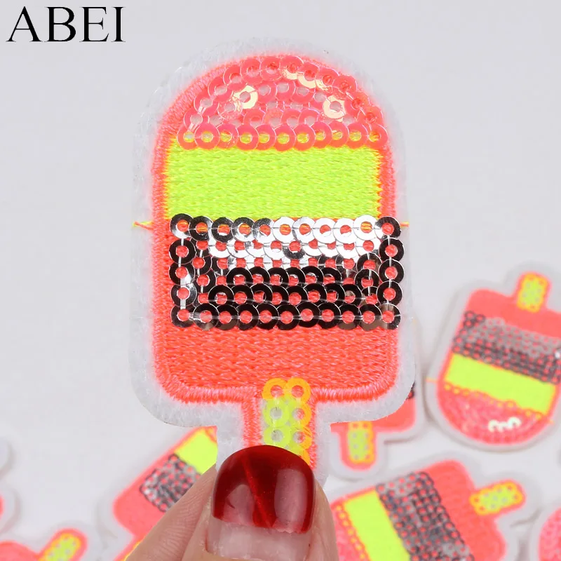 10pcs/lot Sequined Ice Cream Stickers Diy Iron On Sequined Patches Sewing Fabric Patch Cartoon Apparel Clothing Badge
10pcs/lot Sequined Ice Cream Stickers Diy Iron On Sequined Patches Sewing Fabric Patch Cartoon Apparel Clothing Badge