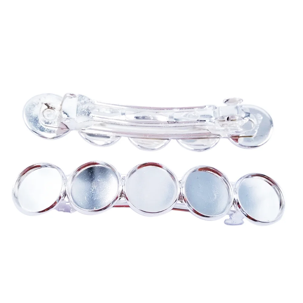 Silver Plated 70pcs 14x60mm Metal Barrette Hair Clips with 12mm Bezel Blank Settings for Jewelry Making HBF05
Silver Plated 70pcs 14x60mm Metal Barrette Hair Clips with 12mm Bezel Blank Settings for Jewelry Making HBF05