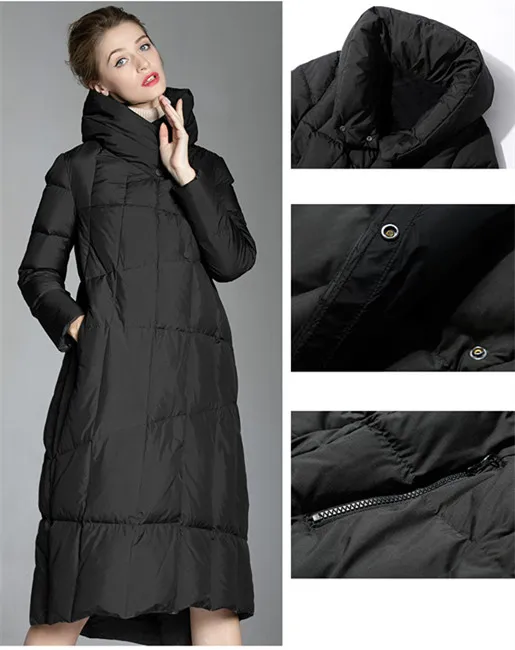 Brand Down Jacket 2019 Winter New Down Jacket Large Size Women's Down Jacket White Duck Down 90% Parka Women's Winter Jackets (4)