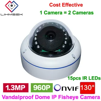 Lihmsek Free Shipping 180 Degree 1.3MP 960P IP Fish-eye Camera with 15pcs IR LEDs Night Vision 10-15 meters CCTV Fisheye Camera
Lihmsek Free Shipping 180 Degree 1.3MP 960P IP Fish-eye Camera with 15pcs IR LEDs Night Vision 10-15 meters CCTV Fisheye Camera