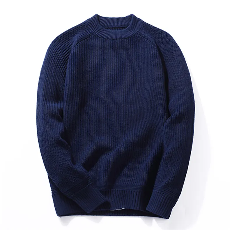 2018 Thicken Mock-Neck Sweater Male Cotton Knitted Turtlenck Men Sweater Autumn Turtle-neck Pullover Man Winter High Neck Jumper 06