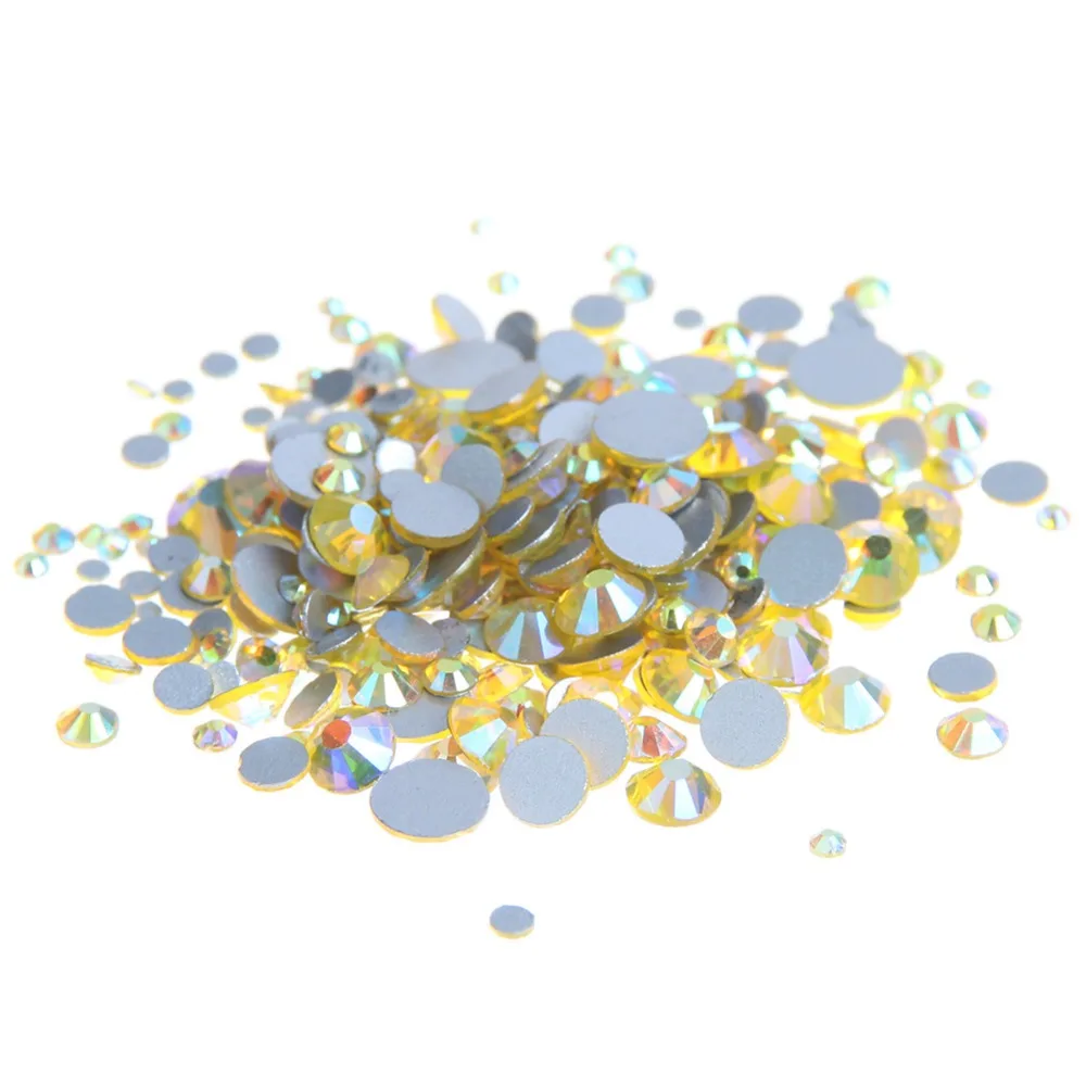Super Glitter Citrine AB Flatback Non HotFix Crystal Rhinestones For Nail Art Glue one Strass Shoes And Dancing Decoration
Super Glitter Citrine AB Flatback Non HotFix Crystal Rhinestones For Nail Art Glue one Strass Shoes And Dancing Decoration