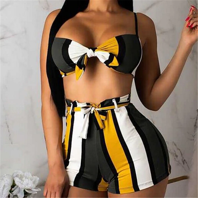 Women Striped Tankini 2019 Sexy Summer Women Swimsuit High Waist Bikini Set Beachwear Two Piece Swimwear Swimsuit Bikini Mujer
Women Striped Tankini 2019 Sexy Summer Women Swimsuit High Waist Bikini Set Beachwear Two Piece Swimwear Swimsuit Bikini Mujer