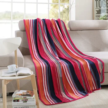 Colorful striped knitted cotton blanket summer towel blanket for Air-conditioned Rooms American Style portable travel blanket
Colorful striped knitted cotton blanket summer towel blanket for Air-conditioned Rooms American Style portable travel blanket