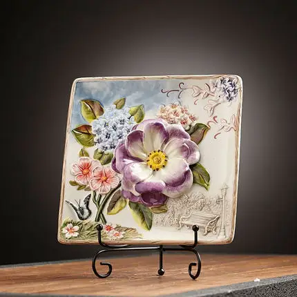 square flower ceramic Decorative Flat Plate for hanging porcelain relief hand-painted plate wall plate wedding gift
square flower ceramic Decorative Flat Plate for hanging porcelain relief hand-painted plate wall plate wedding gift