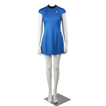 Startreks Into Darkness Costume StarFleet Carol Marcus Cosplay Blue Fancy Dress with Badge Uniform Halloween Carnival Outfit
Startreks Into Darkness Costume StarFleet Carol Marcus Cosplay Blue Fancy Dress with Badge Uniform Halloween Carnival Outfit
