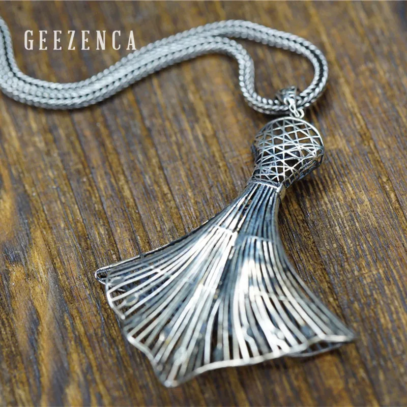 GEEZENCA-925 Sterling Silver Handcrafted Thai Hollow Flower Filaments Bouquet Pendant Vintage Fine Jewelry for Women Elegance
GEEZENCA-925 Sterling Silver Handcrafted Thai Hollow Flower Filaments Bouquet Pendant Vintage Fine Jewelry for Women Elegance