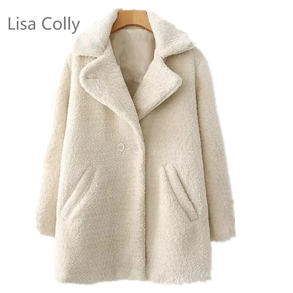 Lisa Colly Elegant Faux Fur Coat Jacket Women Winter Wool Coat Warm Soft Fox Fur Jacket Coat overcoat Women Casual Outerwear
Lisa Colly Elegant Faux Fur Coat Jacket Women Winter Wool Coat Warm Soft Fox Fur Jacket Coat overcoat Women Casual Outerwear