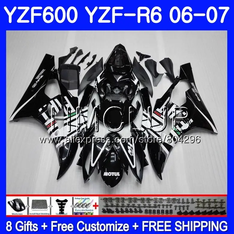 Body For YAMAHA YZF R 6 YZF-600 YZF600 YZFR6 06 07 Frame 102HM.20 YZF-R6 06 07 YZF 600 YZF R6 2006 2007 Fairing Gloss black Kit
Body For YAMAHA YZF R 6 YZF-600 YZF600 YZFR6 06 07 Frame 102HM.20 YZF-R6 06 07 YZF 600 YZF R6 2006 2007 Fairing Gloss black Kit