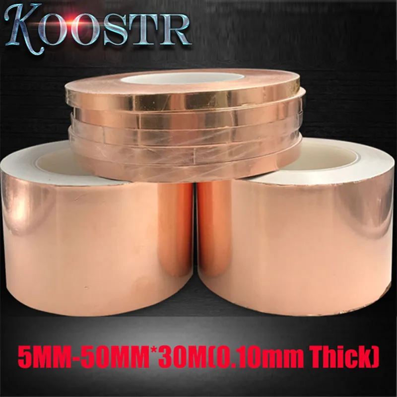 Free shipping Conductive COPPER FOIL TAPE 5MM-50MM*30M(0.10mm Thick) EMI Shielding Guitar Slug and Snail Barrier
Free shipping Conductive COPPER FOIL TAPE 5MM-50MM*30M(0.10mm Thick) EMI Shielding Guitar Slug and Snail Barrier