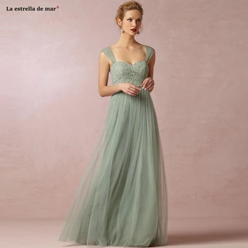 Vestido boda mujer invitada new lace tulle sexy sweetheart backless A Line Sage Green wedding party dress long
Vestido boda mujer invitada new lace tulle sexy sweetheart backless A Line Sage Green wedding party dress long