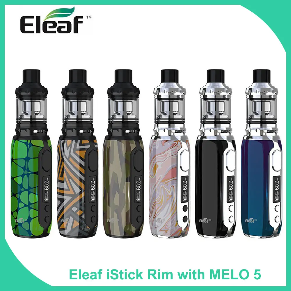 Original Eleaf iStick Rim Kit 80W with 4ml MELO 5 Tank Built-in 3000mAh Battery Box MOD EC-S/EC-M Coil Electronic Cigarette
Original Eleaf iStick Rim Kit 80W with 4ml MELO 5 Tank Built-in 3000mAh Battery Box MOD EC-S/EC-M Coil Electronic Cigarette