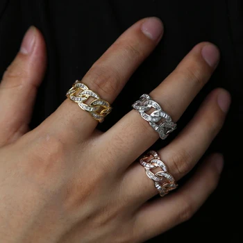 new hot Fashion Anillos Ring Anel Cuban Ring Micro Pave Cubic Zircon Hip Hop Mens Rock chain ring Jewelry drop shipping
new hot Fashion Anillos Ring Anel Cuban Ring Micro Pave Cubic Zircon Hip Hop Mens Rock chain ring Jewelry drop shipping