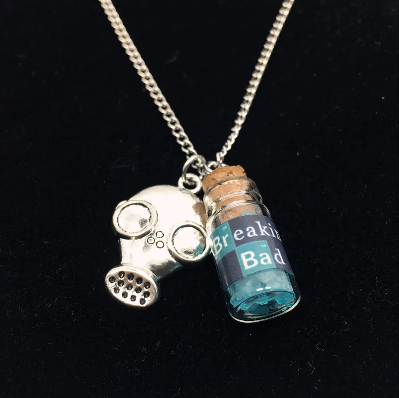 European and American jewelry breaking bad necklace explodes alternative creative glass bottle pendant
European and American jewelry breaking bad necklace explodes alternative creative glass bottle pendant