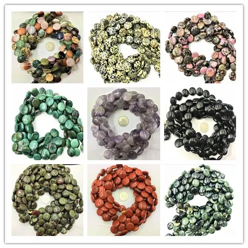 20mm(20pcs) Natural Coin Round Shape Jaspers,Quartzs,Crystals,Mookites,Aventurines,Obsidians Semi Precious beads Wholesale DIY
20mm(20pcs) Natural Coin Round Shape Jaspers,Quartzs,Crystals,Mookites,Aventurines,Obsidians Semi Precious beads Wholesale DIY
