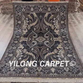 Yilong 6'x9' Natural pure silk handmade home rugs hand knotted carpets (SL01A6x9)
Yilong 6'x9' Natural pure silk handmade home rugs hand knotted carpets (SL01A6x9)