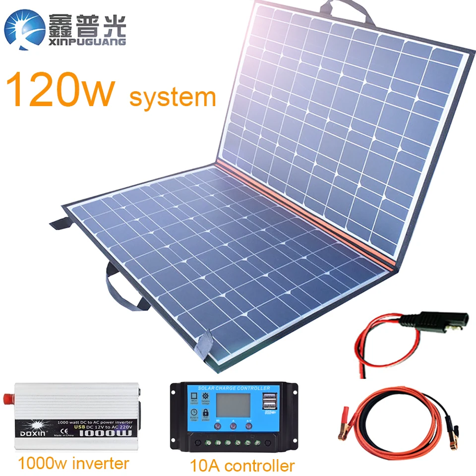 120w 18v Foldable Solar Panel Flexible Kits System Portable home USB Charger 100w for 12v battery Car Travel Boat Hiking Camping
120w 18v Foldable Solar Panel Flexible Kits System Portable home USB Charger 100w for 12v battery Car Travel Boat Hiking Camping