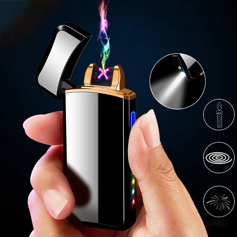 Electronic Cigarette USB Lighter Double Arc Pulsed USB Rechargeable Lighter Plasma Windproof Flameless Smoking Electric Lighter
Electronic Cigarette USB Lighter Double Arc Pulsed USB Rechargeable Lighter Plasma Windproof Flameless Smoking Electric Lighter
