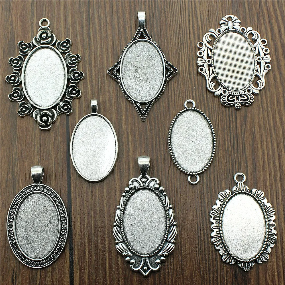 50%OFF(10 pcs or more) Fit 20x30mm Oval Glass Cabochon Base Setting Collection Antique Silver Cabochon Base Setting
50%OFF(10 pcs or more) Fit 20x30mm Oval Glass Cabochon Base Setting Collection Antique Silver Cabochon Base Setting