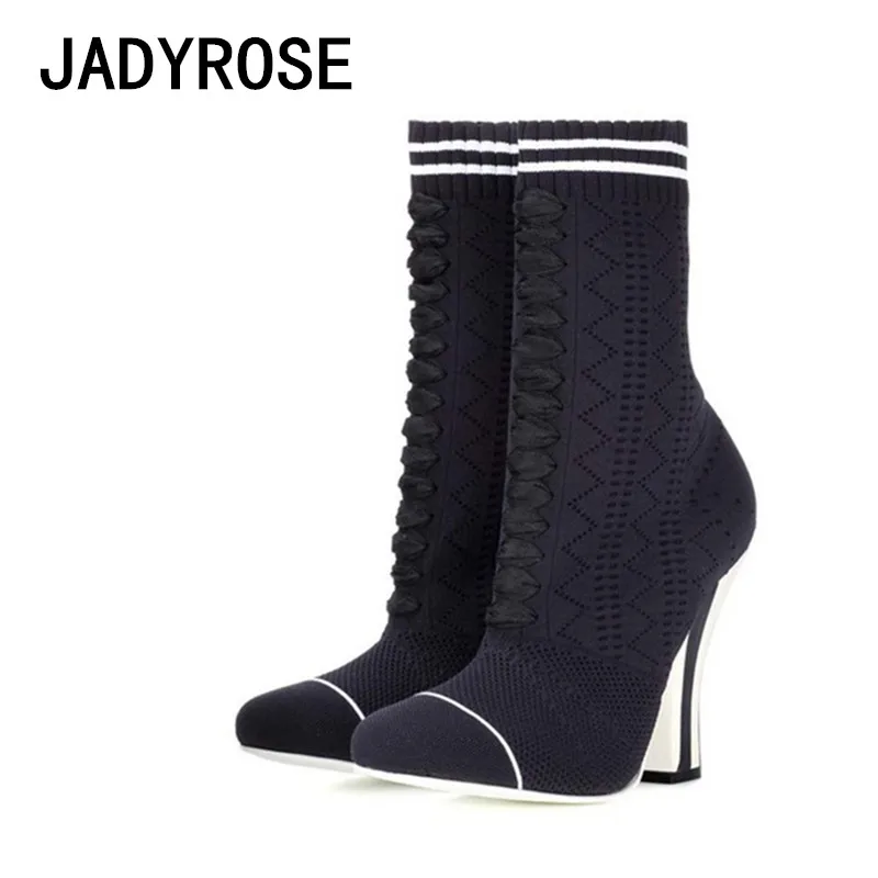 Spring Autumn Blue Sock Boots Women White Stretch Fabric Boots High Heels Short Boots Slip on High Heels Femme Short Boots
Spring Autumn Blue Sock Boots Women White Stretch Fabric Boots High Heels Short Boots Slip on High Heels Femme Short Boots