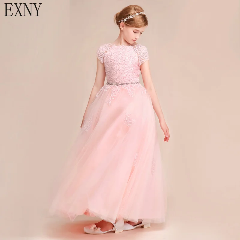 EXNY Gorgeous Lace Flower Girls Dresses For Wedding Short Sleeve Girls First Communion Dresses Pink Special Occasion Dresses
EXNY Gorgeous Lace Flower Girls Dresses For Wedding Short Sleeve Girls First Communion Dresses Pink Special Occasion Dresses