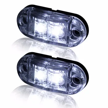 Fuleem 2PCS White LED 2.5INCH 2 Diode Light Oval Clearance Trailer Truck LED Side Marker Lamp 12V 24V Waterproof
Fuleem 2PCS White LED 2.5INCH 2 Diode Light Oval Clearance Trailer Truck LED Side Marker Lamp 12V 24V Waterproof