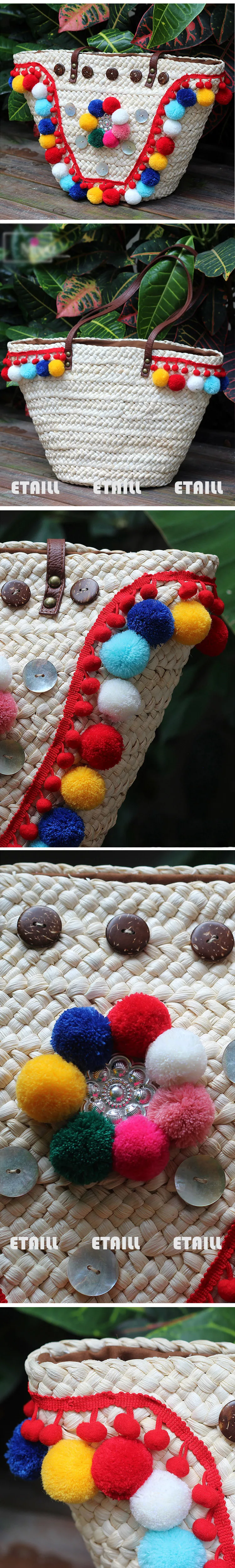 Straw Tote Bag Summer