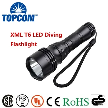 

TopCom 10w XM-L T6 L2 LED 1800Lm 5 Modes Waterproof Diving Flashlight Scuba Underwater Submarine Light Lamp Flashlight Torch