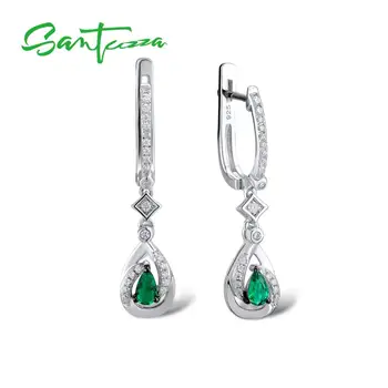 SANTUZZA Silver Drop Earrings For Women 925 Sterling Silver Dangle Earrings Long Silver 925 with Green Crystal Fashion Jewelry
SANTUZZA Silver Drop Earrings For Women 925 Sterling Silver Dangle Earrings Long Silver 925 with Green Crystal Fashion Jewelry