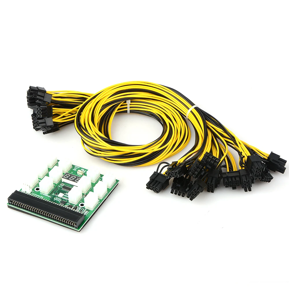 12pcs Ethereum ETH ZEC Mining Power Supply 12V GPU/PSU Breakout Board + 16AWG PCI-E 6Pin to 6+2Pin Cables Connectors
12pcs Ethereum ETH ZEC Mining Power Supply 12V GPU/PSU Breakout Board + 16AWG PCI-E 6Pin to 6+2Pin Cables Connectors