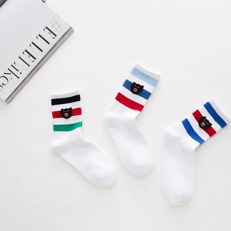 1 pair of fashion style women's socks Gaoluokou sports socks street wind cotton socks cute cartoon youth striped tide socks
1 pair of fashion style women's socks Gaoluokou sports socks street wind cotton socks cute cartoon youth striped tide socks