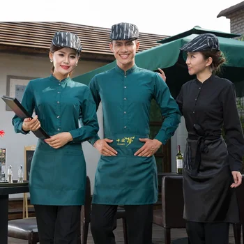 (10 set-Shirt&Apron)bar waiter work wear long-sleeve coffee attendant wear restaurant uniforms female The supermarket overalls
(10 set-Shirt&Apron)bar waiter work wear long-sleeve coffee attendant wear restaurant uniforms female The supermarket overalls