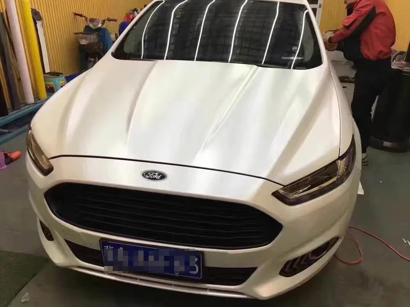White Metallic Flash Vinyl Wrap-4
