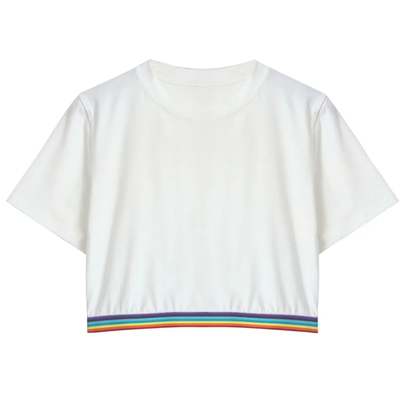 2019 Women's Summer Tshirt Striped Patchwork Block Crop Top School Girl Teen T shirts High Quality Casual Loose Tops
2019 Women's Summer Tshirt Striped Patchwork Block Crop Top School Girl Teen T shirts High Quality Casual Loose Tops