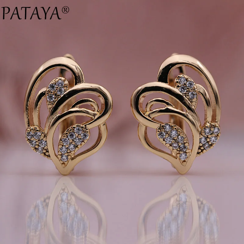 PATAYA New Micro Wax Inlay Luxury Drop Earrings 585 Rose Gold Natural Zircon Fine Fashion Jewelry Women Classical Hollow Earring
PATAYA New Micro Wax Inlay Luxury Drop Earrings 585 Rose Gold Natural Zircon Fine Fashion Jewelry Women Classical Hollow Earring